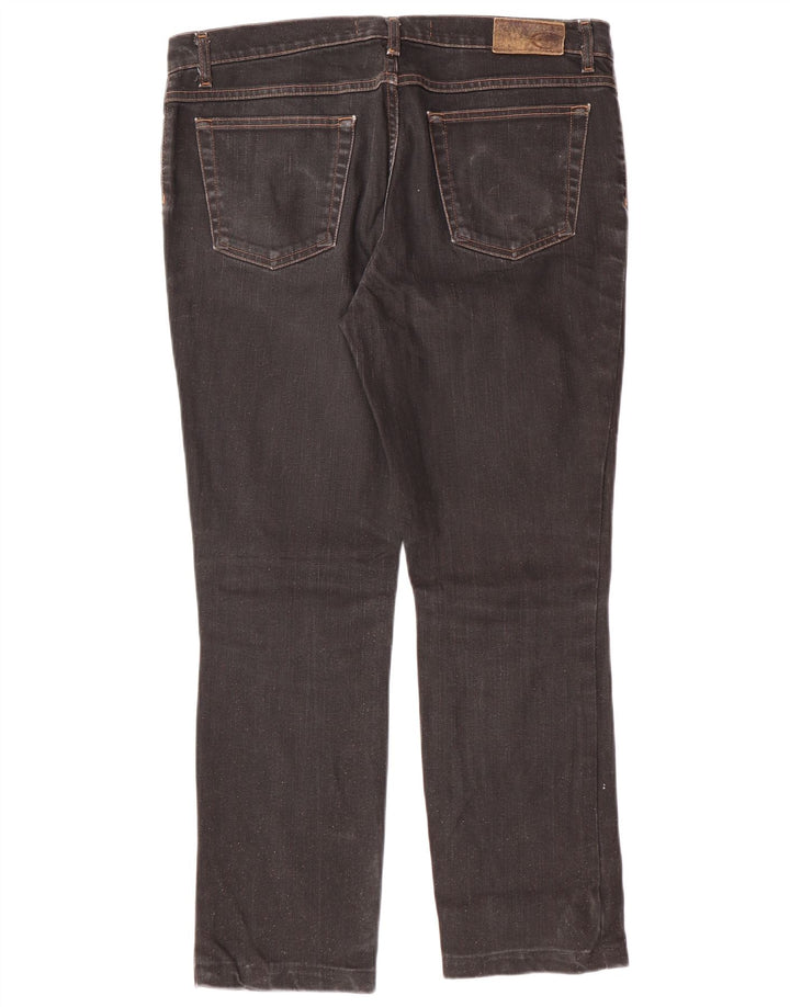 JUST CAVALLI Damen Straight Jeans W34 L27 Schwarze Baumwolle