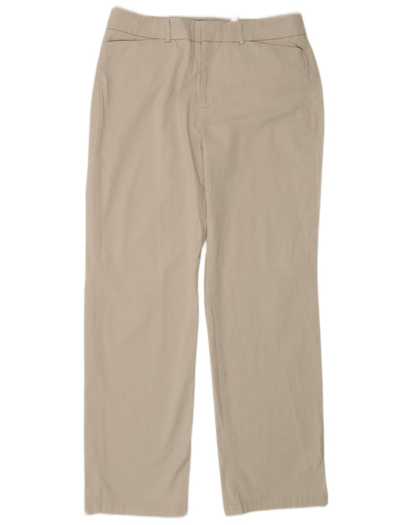 DOCKERS Gerade Freizeithose für Damen US 12 Large W30 L30 Beige Baumwolle