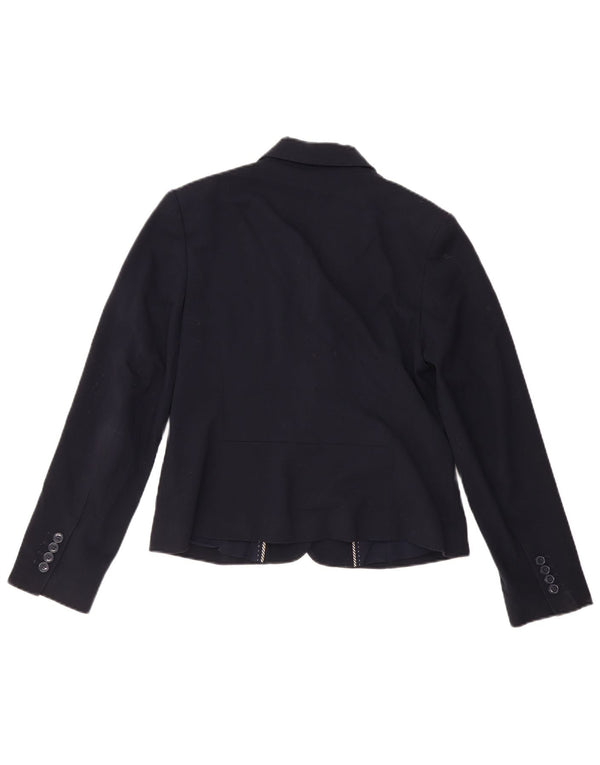 Marks & Spencer Damen-Blazerjacke mit 2 Knöpfen, Größe UK 12, mittleres Marineblau