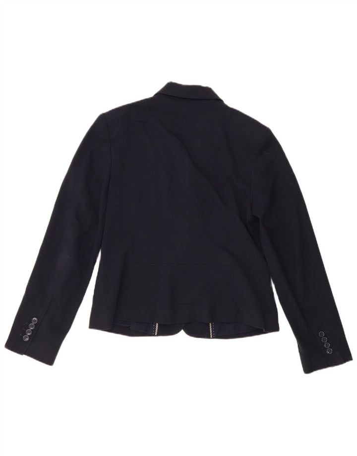 Marks & Spencer Damen-Blazerjacke mit 2 Knöpfen, Größe UK 12, mittleres Marineblau