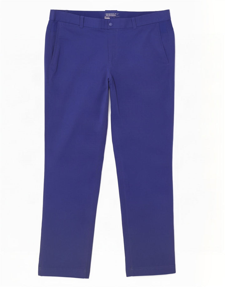 Nike Herren Golf Straight Chino Hose W34 L32 Blaues Polyester