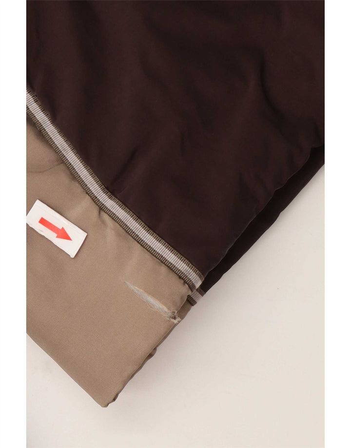 Max & Co. Gepolsterte, gesteppte Skijacke für Damen, UK 12, Mittelbraun, Farbblock