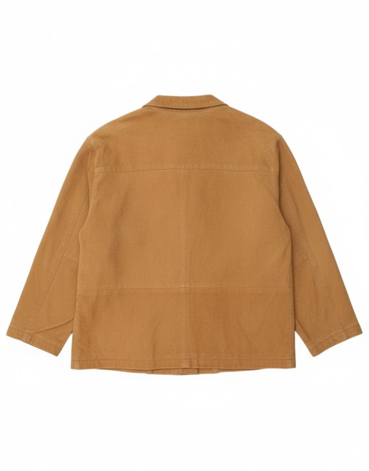 Simonetta Damen Wildlederjacke UK 16 Large Beige Leder