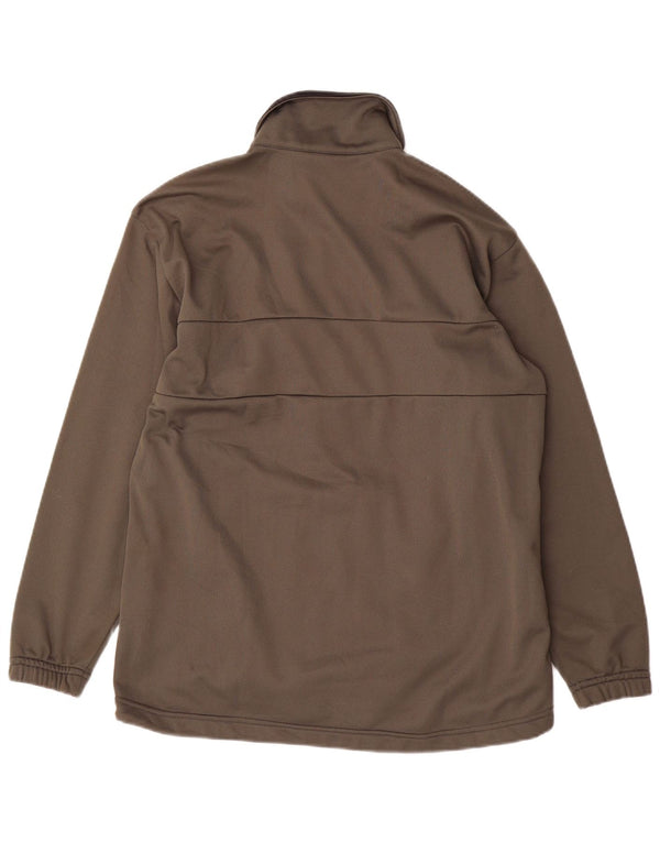 ASICS Damen-Trainingsanzugoberteil mit lockerer Passform, Größe UK 14, mittleres Khaki