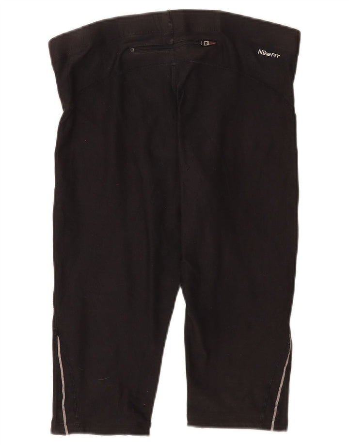 Nike Damen Capri-Leggings UK 10–12 Mittelschwarzes Polyester