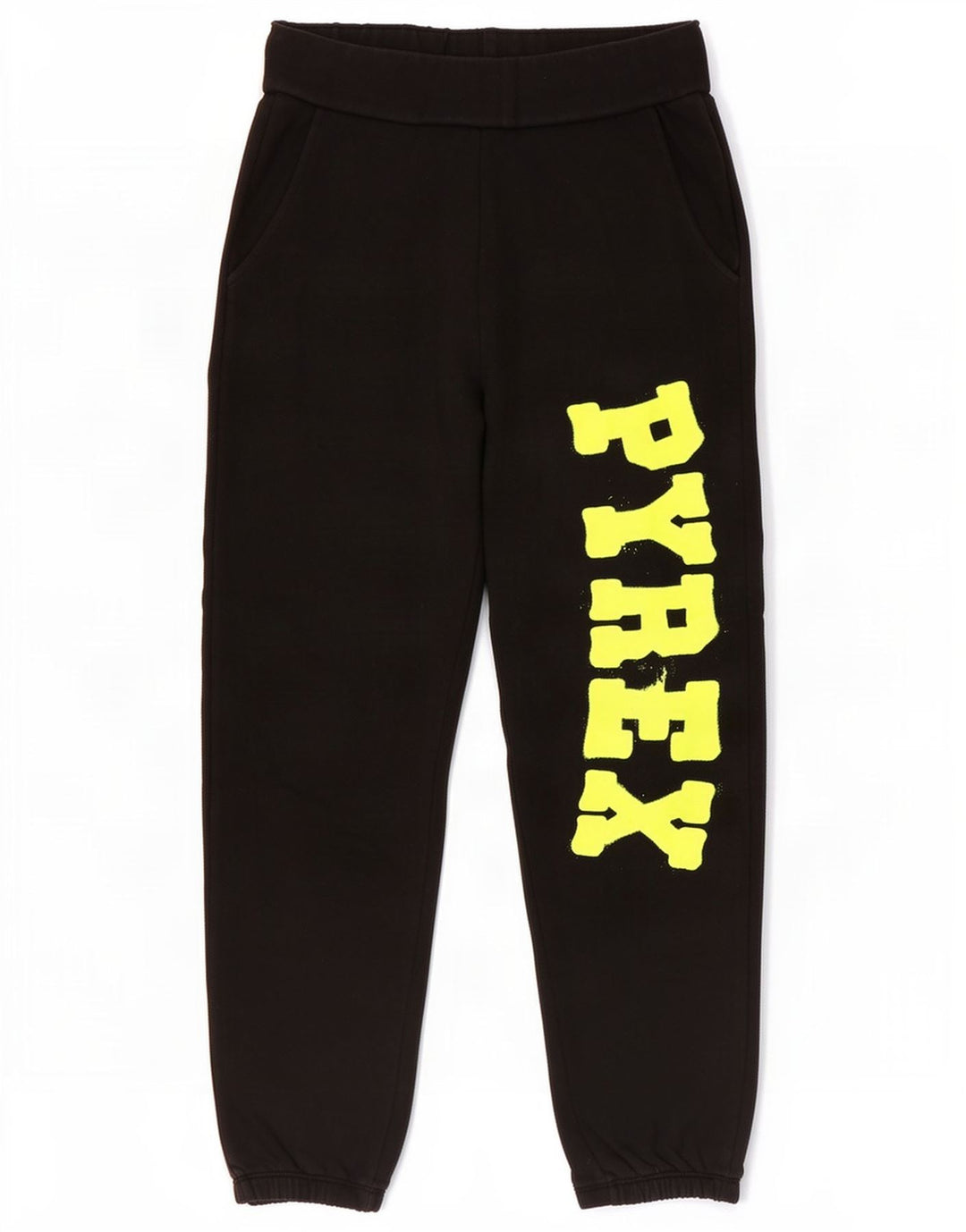 Pyrex Womens Graphic Trainingshose Jogger UK 10 Small Schwarz Baumwolle