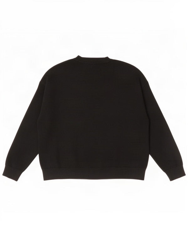 Marks & Spencer Damen-Pullover mit grafischem Rundhalsausschnitt, Gr. 40, Größe L, Schwarz