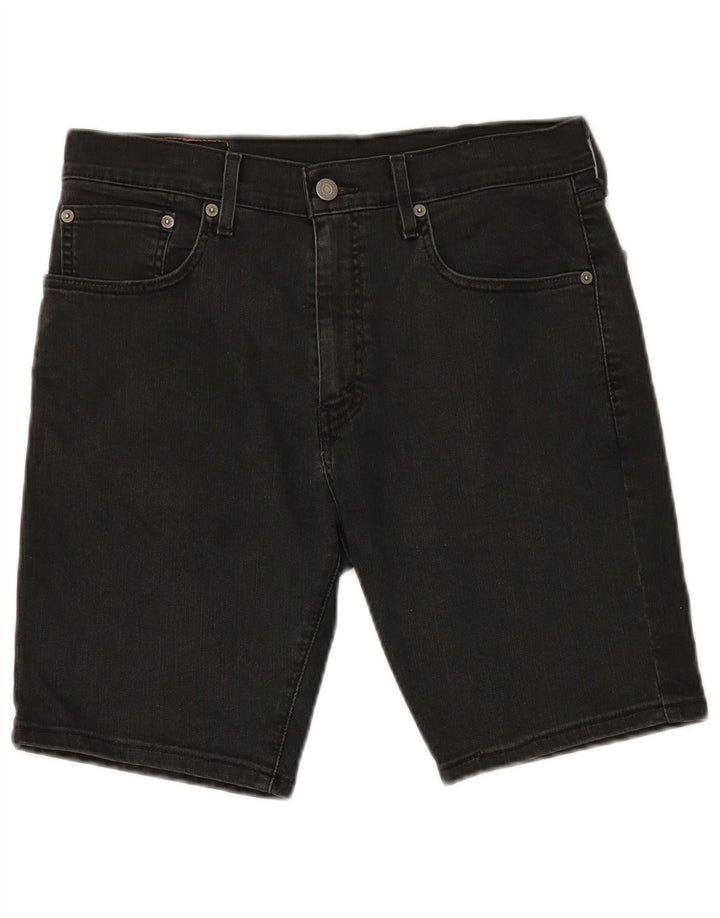 LEVI'S Herren 412 Denim Shorts W31 Mittelschwarze Baumwolle