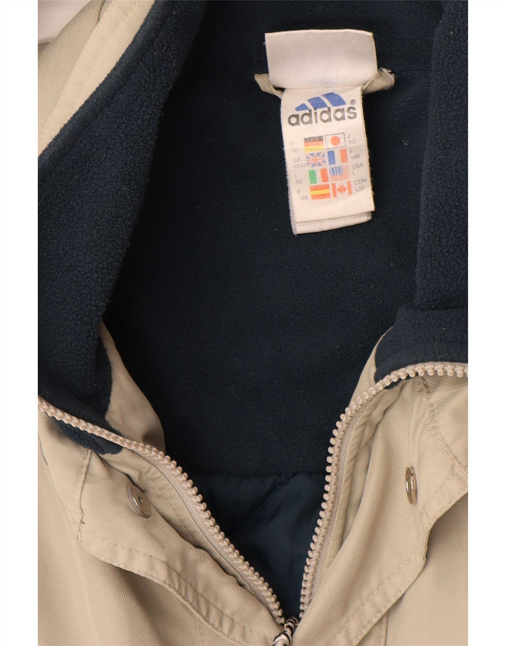 Adidas Herren Windjacke UK 42/44 Large Beige Colourblock Polyester