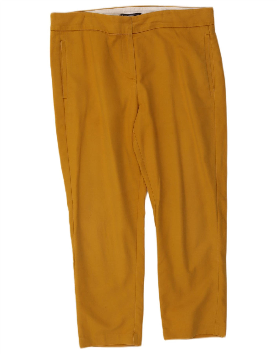 Marks & Spencer Damen Regular-Cropped-Hose UK 14 Medium W34 L24 Gelb