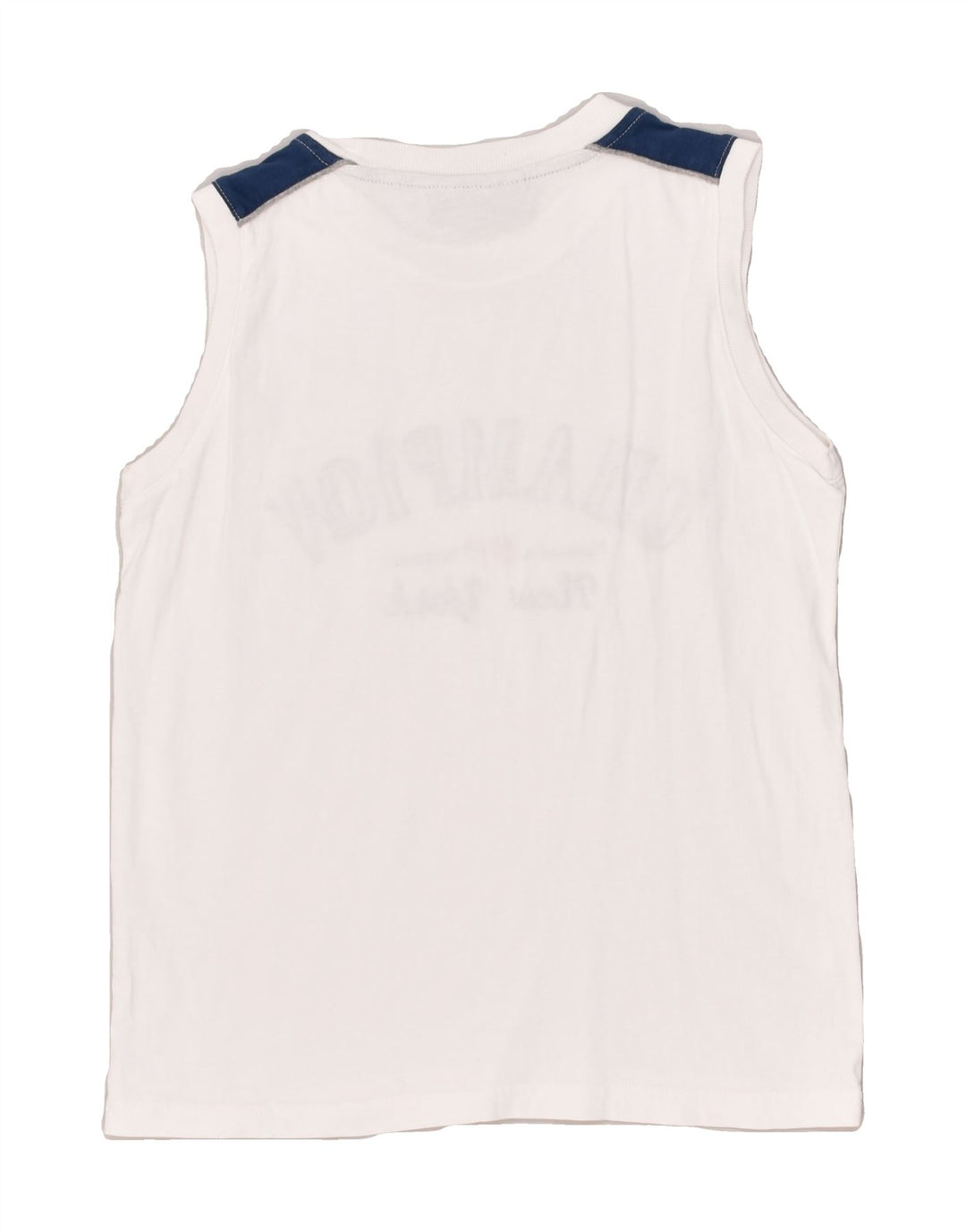 CHAMPION Boys Graphic Vest Top 9-10 Years Medium White | Vintage Champion | Thrift | Second-Hand Champion | Used Clothing | Messina Hembry 