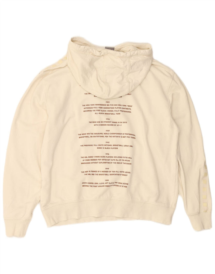 PUMA Herren Black Fives Graphic Hoodie Pullover Medium Off White Baumwolle