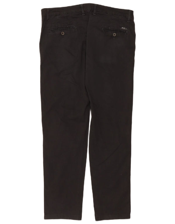 Liu Jo Mens Slim Chino Trousers IT 54 2XL W42 L29 Black Cotton