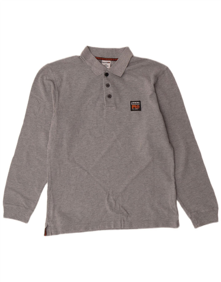 TIMBERLAND Herren-Oberteil, langärmelig, mittelgraue Baumwolle