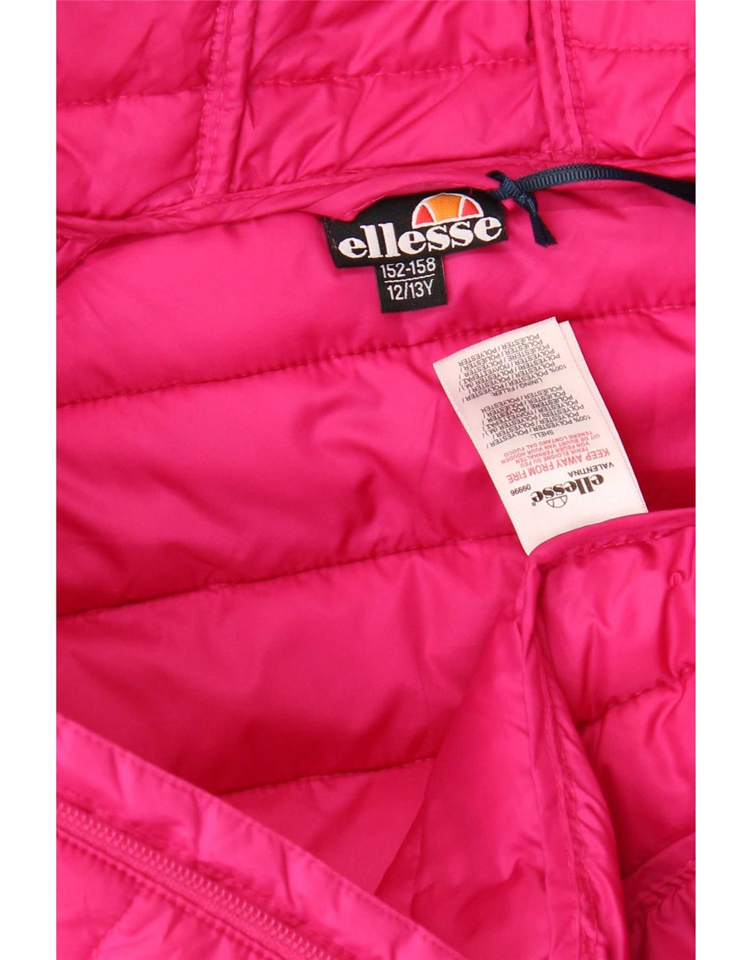 Ellesse Wattierte Jacke mit Kapuze für Mädchen, 12–13 Jahre, Rosa, Polyester