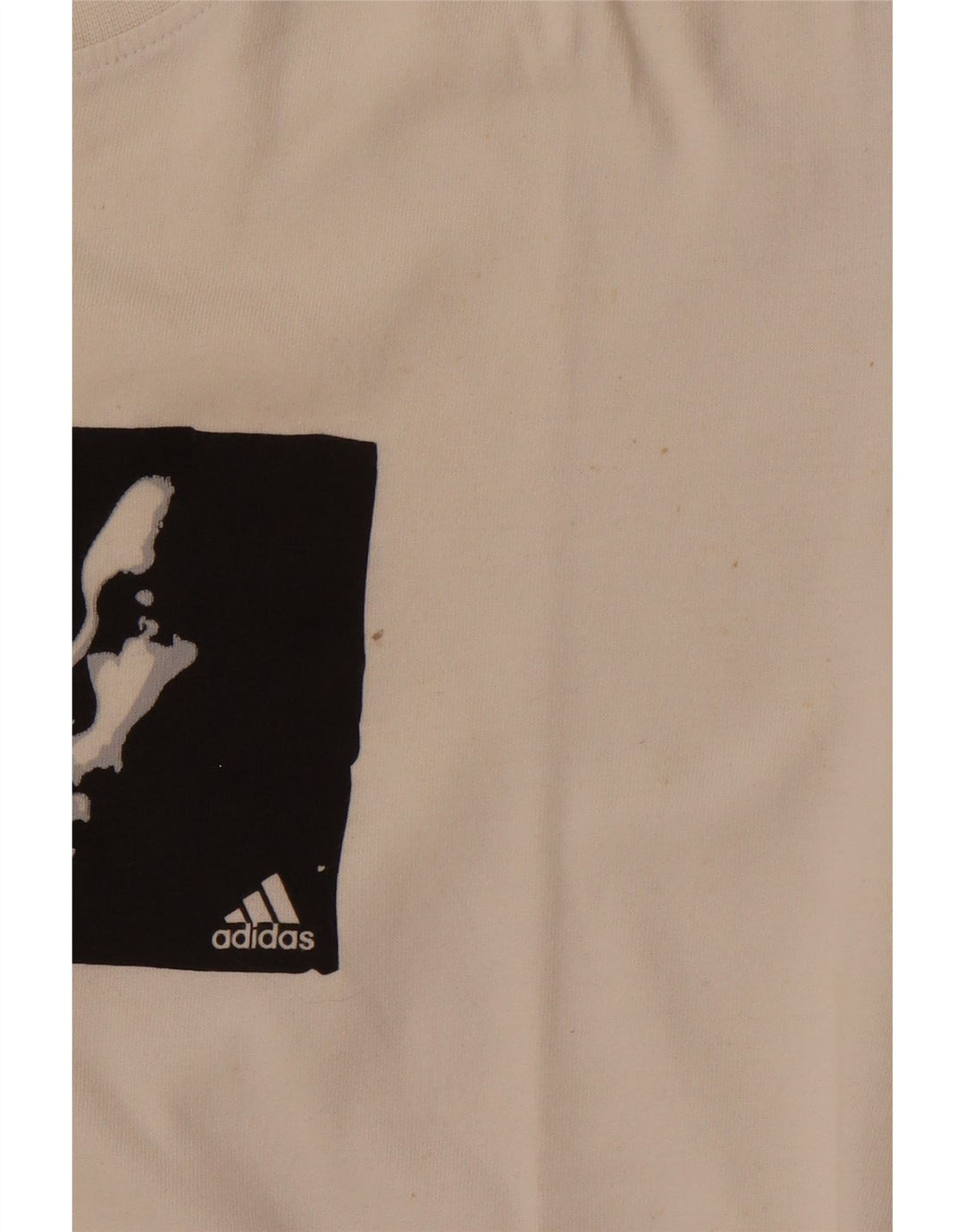 ADIDAS Herren Grafik T-Shirt Top Große weiße Baumwolle