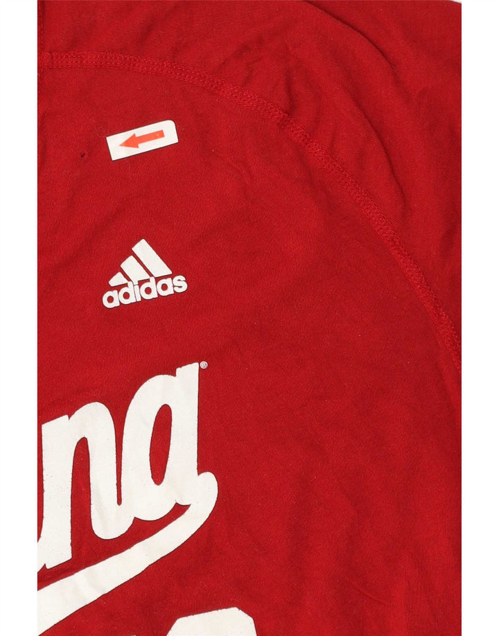Adidas Herren Indiana Graphic T-Shirt Top XL Rot Polyester