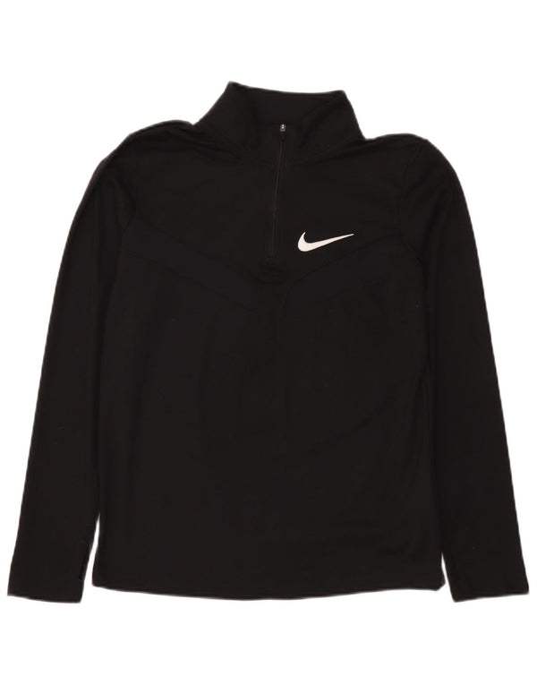 Nike Jungen Dri Fit Pullover-Trainingsanzugoberteil mit Reißverschluss, 13–14 Jahre, XL, Schwarz