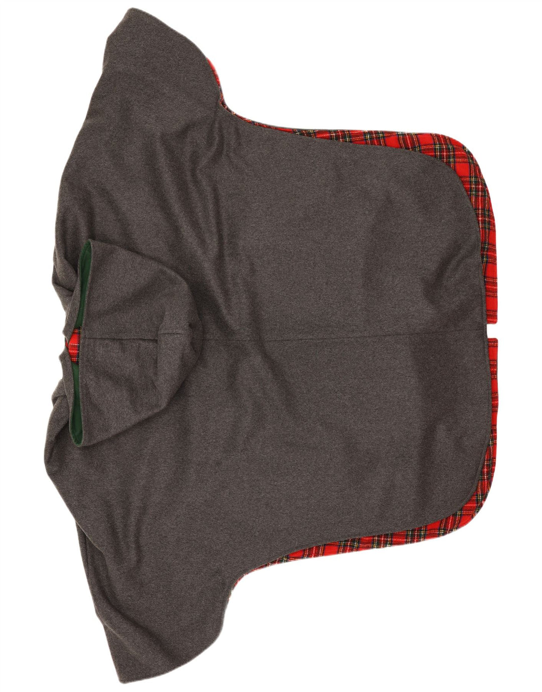 Vintage Damen Poncho-Mantel mit Kapuze, Einheitsgröße, Grau