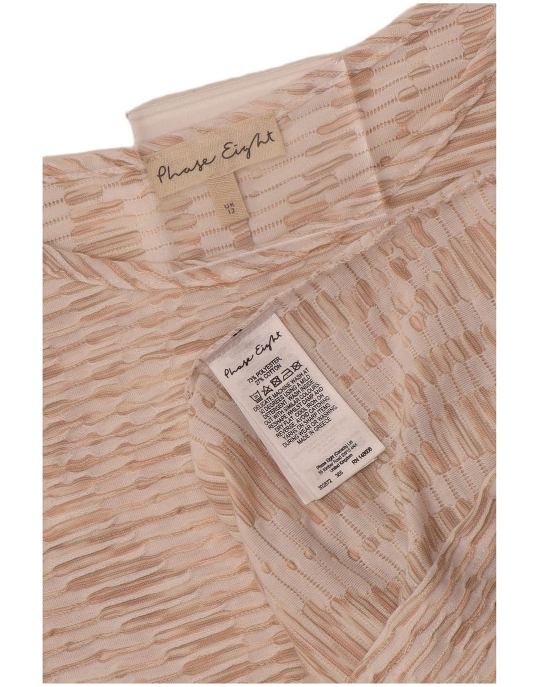 PHASE EIGHT Damen-Blusenoberteil mit 3/4-Ärmeln, UK-Gr. 12, Mittelrosa, Polyester