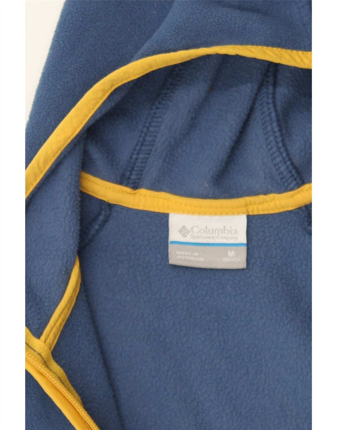 COLUMBIA Girls Hooded Fleece Jacket 10-11 Years Medium Navy Blue Polyester Vintage Columbia and Second-Hand Columbia from Messina Hembry 