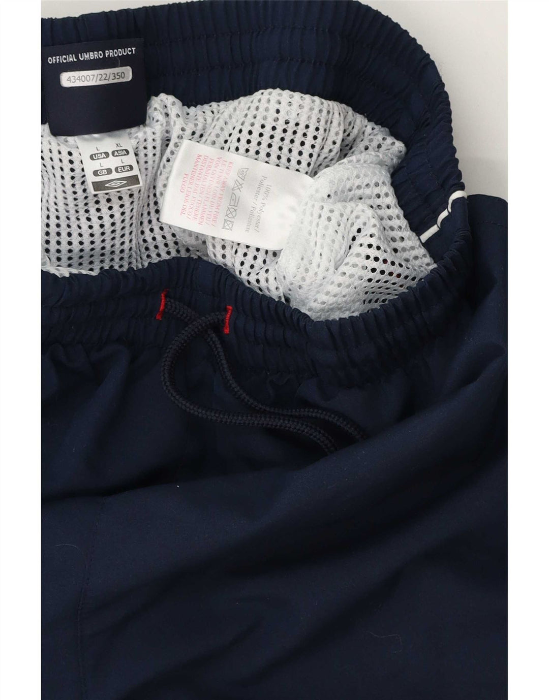 Umbro Herren-Badeshorts mit Grafik, groß, marineblaues Polyester