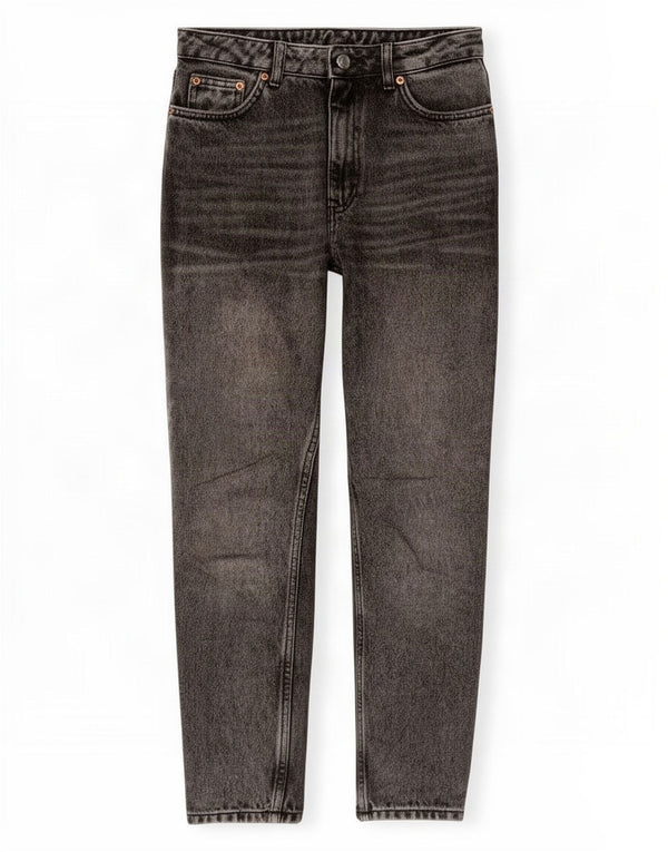 Topshop Damen Tapered Jeans W26 L26 Graue Baumwolle