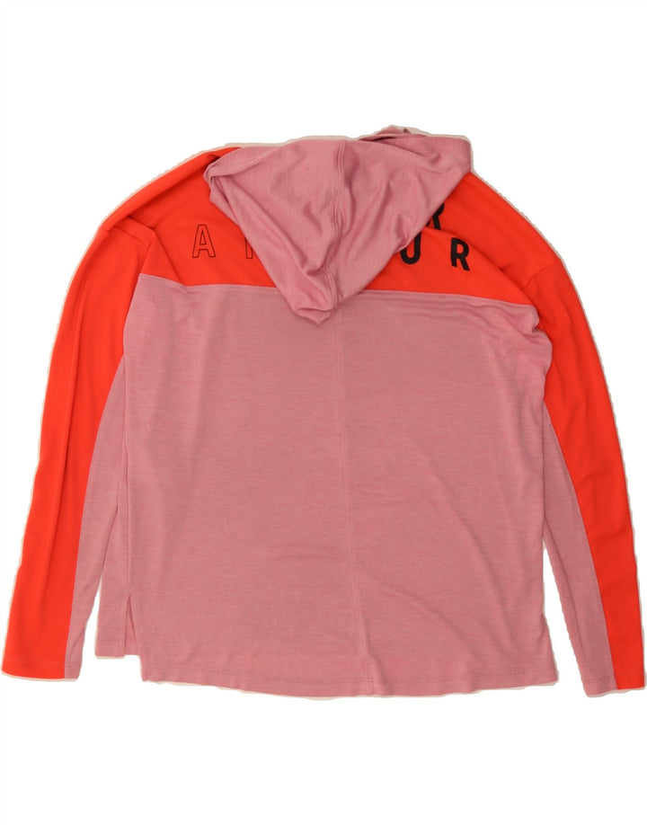 UNDER ARMOUR Womens Heat Gear Top Long Sleeve UK 14 Medium Pink Vintage Under Armour and Second-Hand Under Armour from Messina Hembry 