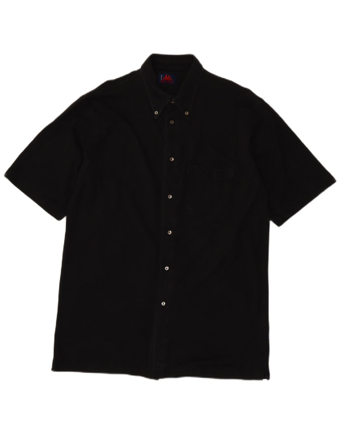 Kappa Herren Kurzarmhemd XL Schwarz Baumwolle