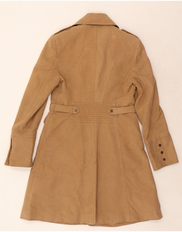 Karen Millen Damen-Militärmantel UK 12 Mittelbraune Baumwolle