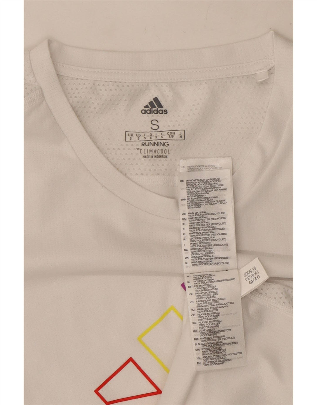 Adidas Herren Running Graphic T-Shirt Top Mittelweißes Polyester