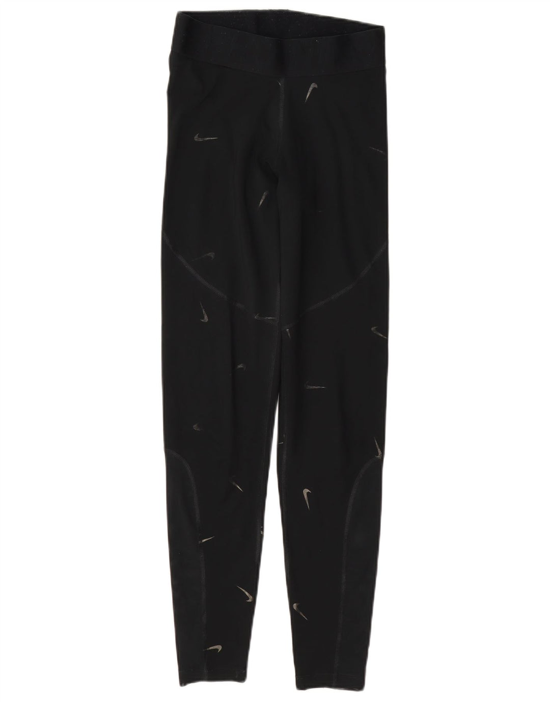 Nike Womens Graphic Leggings UK 10 Small Schwarz Polyester