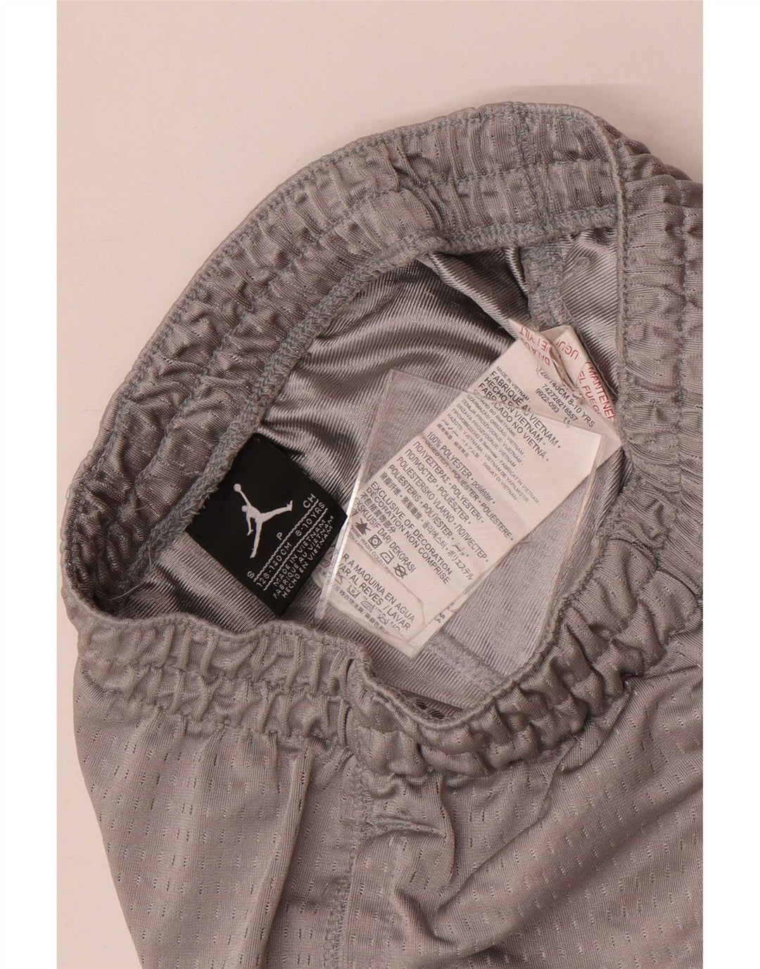 Jordan Sportshorts für Jungen, 8–9 Jahre, Größe S, graues Polyester