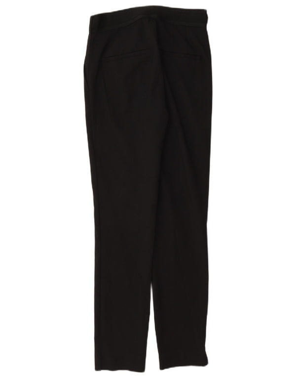 Zara Womens Slim Chino Trousers XS W24 L27 Black Cotton