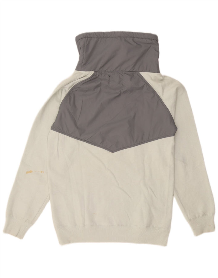 VANS Damen-Sweatshirt-Pullover UK 10 Small Weiße Colourblock-Baumwolle