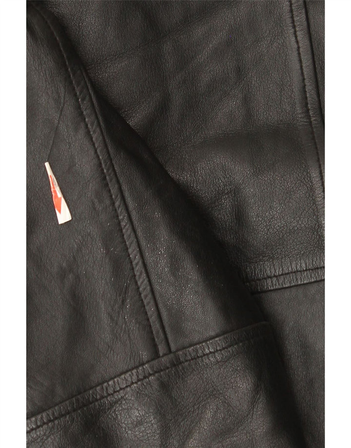 Marks & Spencer Herren Lederjacke UK 38 Mittelschwarzes Leder