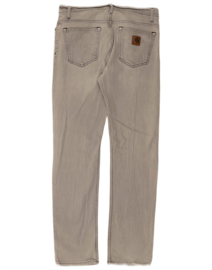 Carhartt Herren Straight Jeans W34 L34 Graue Baumwolle