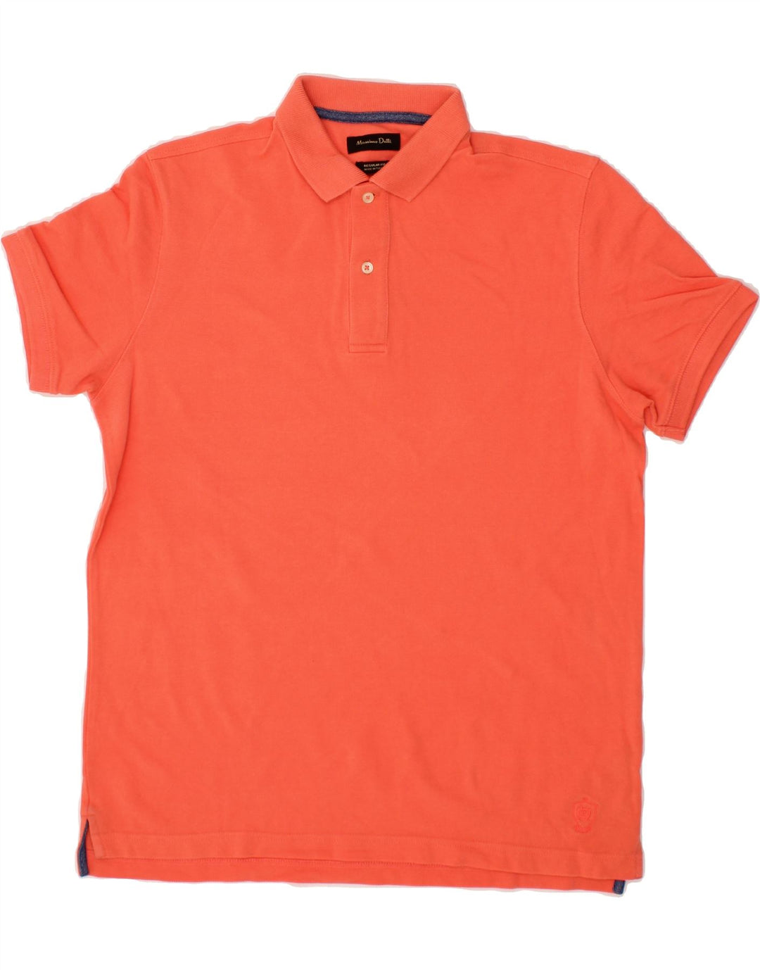 MASSIMO DUTTI Mens Regular Fit Polo Shirt Large Orange Cotton Vintage Massimo Dutti and Second-Hand Massimo Dutti from Messina Hembry 