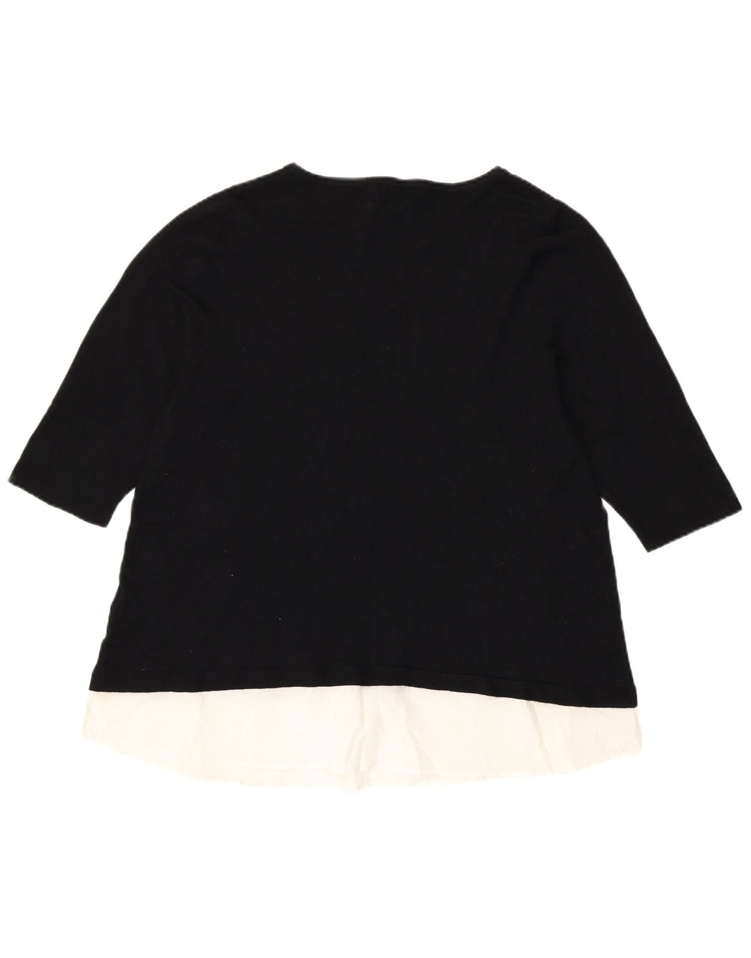 Marks & Spencer Damen Autograph-Blusenoberteil, UK 14, Mittelschwarz, Farbblock