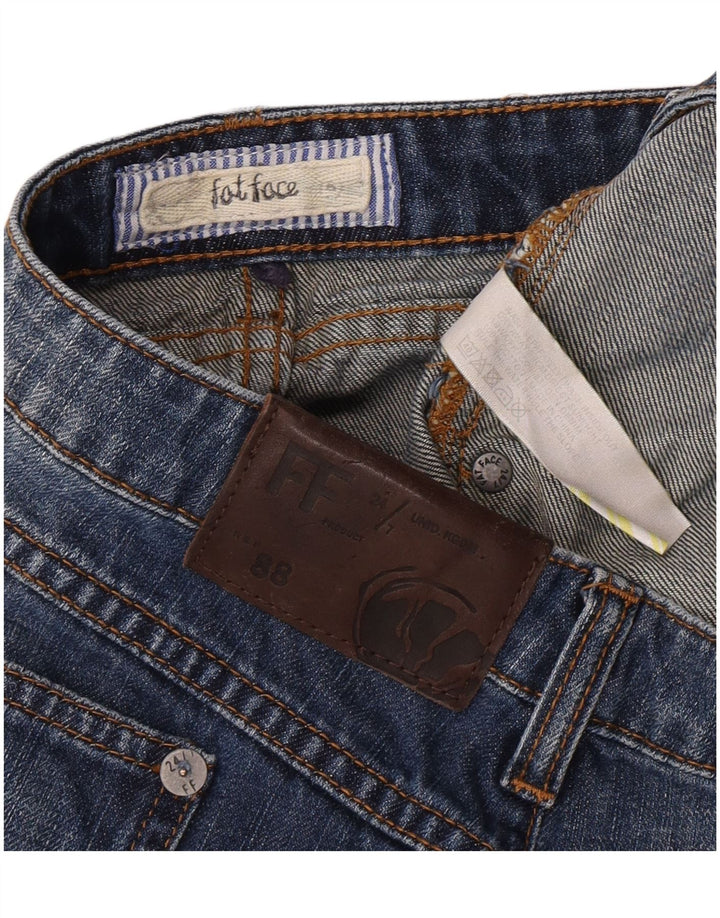 Fat Face Damen-Denim-Mini-Cargorock W36 XL, blaue Baumwolle