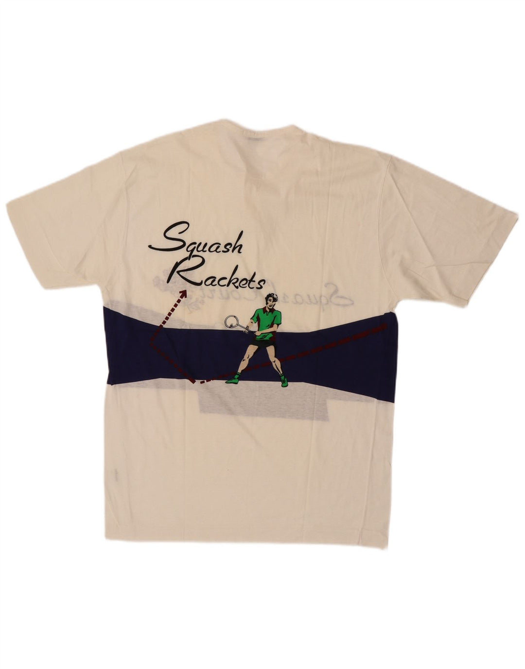Cacharel Herren-T-Shirt mit Grafik, groß, weiße Blockfarben-Baumwolle