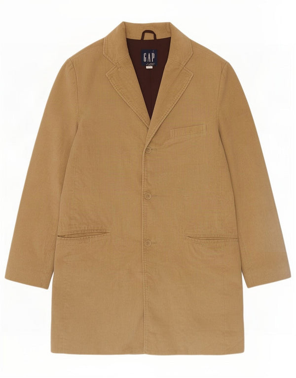 Gap Mens Corduroy Overcoat UK 36 Small Beige Cotton