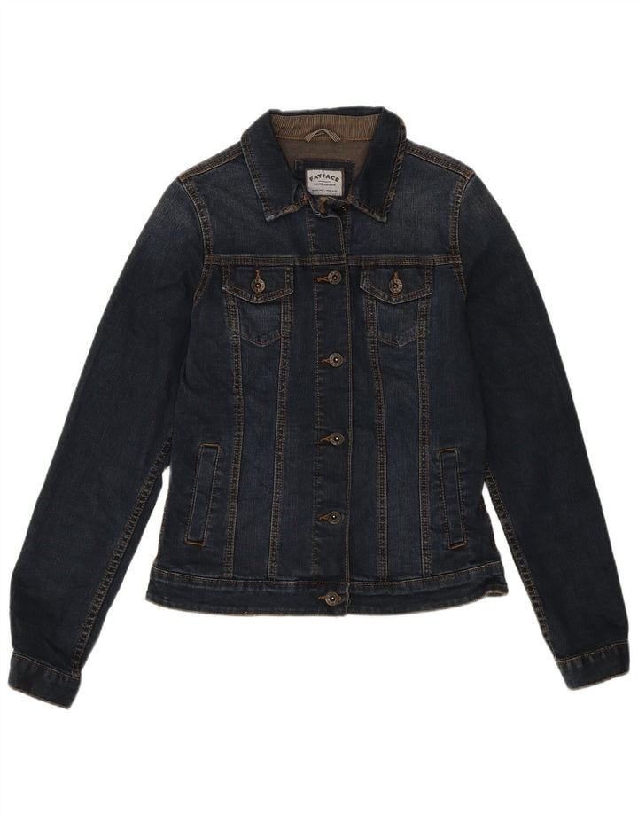 Fat Face Damen Jeansjacke UK 10 Small Marineblaue Baumwolle