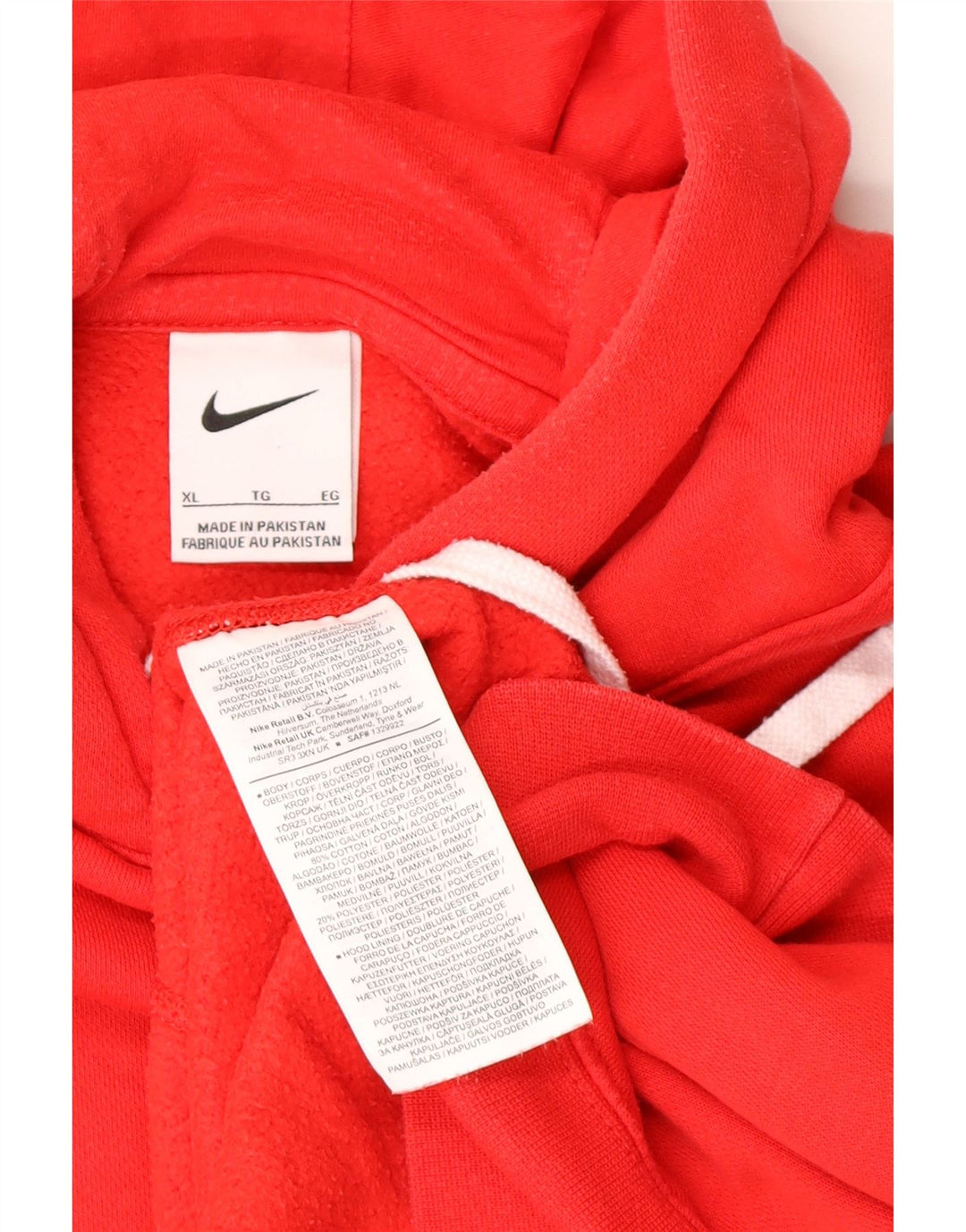 Nike Herren Kapuzenpullover XL, rote Baumwolle
