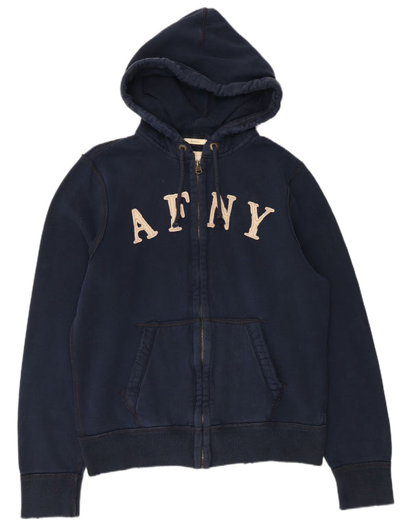 Abercrombie & Fitch Damen Muscle Zip Hoodie Pullover UK 18 XL Marineblau