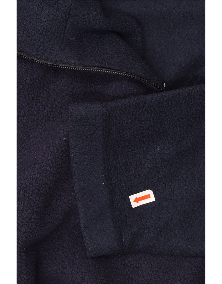 KAPPA Herren-Fleecepullover mit Reißverschluss am Hals, mittelgroß, Marineblau