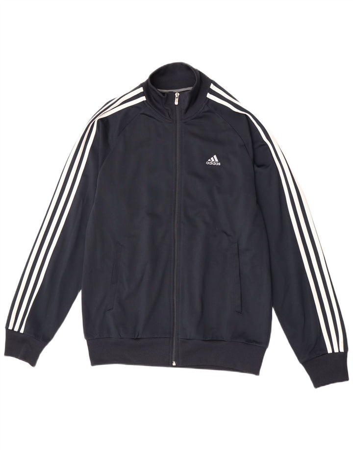 Adidas Herren Clima 365 Trainingsanzug Top Jacke Small Marineblau Polyester