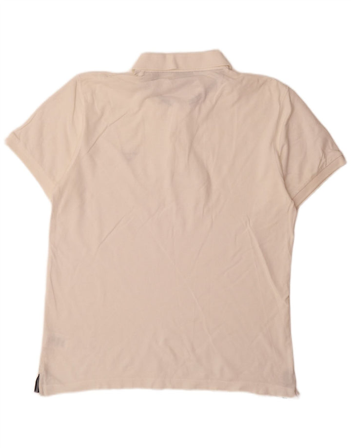 Gant Herren-Poloshirt, groß, aus weißer Baumwolle
