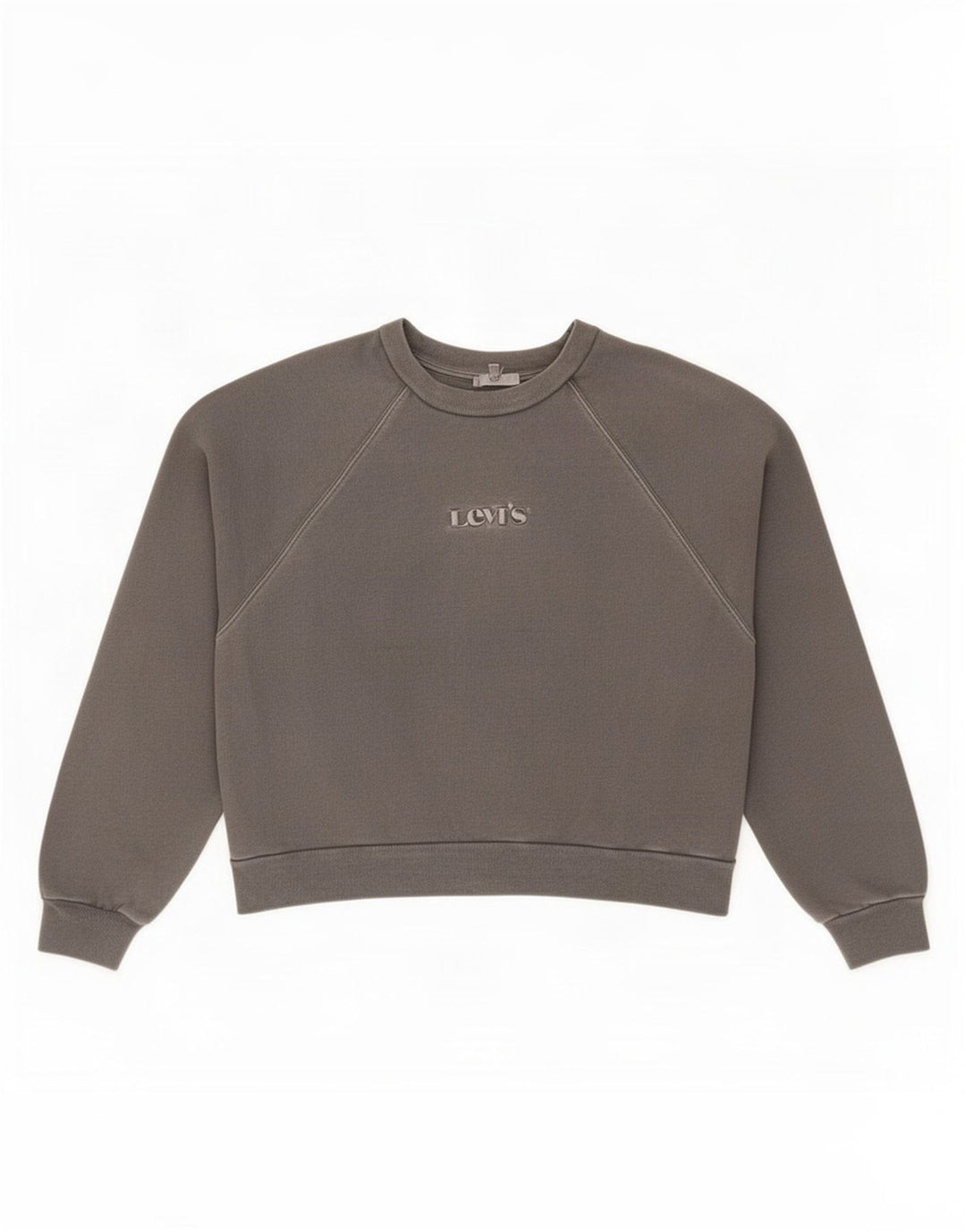 Levi's Damen Crop Graphic Oversized Sweatshirt Pullover UK 14 Mittelgrau