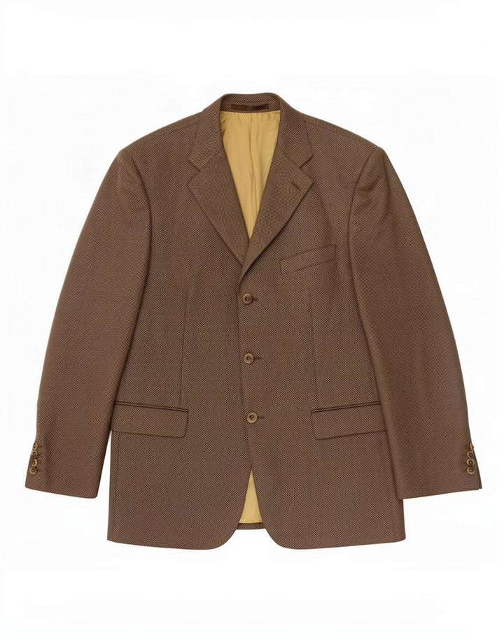 Douglas Herren-Blazerjacke mit 3 Knöpfen, UK 42, XL, braune Wolle